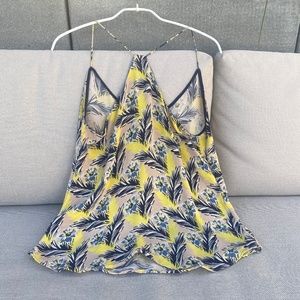 JCrew Floral Patterned Silk Tank
